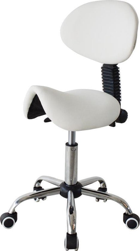 Sattelhocker ergonomische Rückenlehne kippbar - Barbierhocker - tabouret - höhenverstellbar