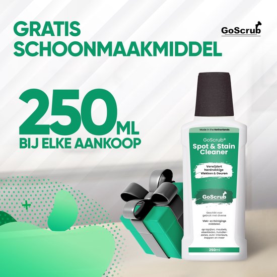 GoScrub® Professioneller Teppichreiniger - Flecken- und Sofareiniger - Für Sofa, Auto, Matratze - Inklusive Reinigungsmittel - Reiniger - Sitzreiniger