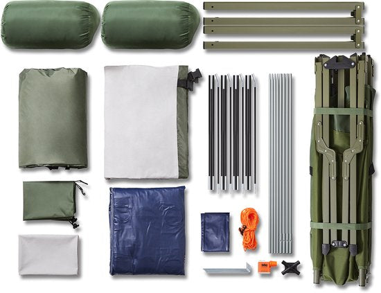 SoBuy OGS32-II-L-GR Aufblasbares Camping-Zelt - Dunkelgrünes Textil 193x145cm