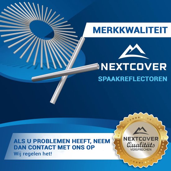 Nextcover® Speichenreflektoren Fahrrad 36 Stück - Das Original - [3M Scotchlite] Maximale Sichtbarkeit I Speichenlicht Fahrrad I Fahrradreflektoren I Alternative zu Katzenaugen Fahrrad