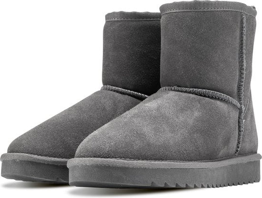 Hausschuhe Damen - Hausschuhe - Damenstiefel - Rutschfest - Memory Foam Fußbett - Grau - Größe 42