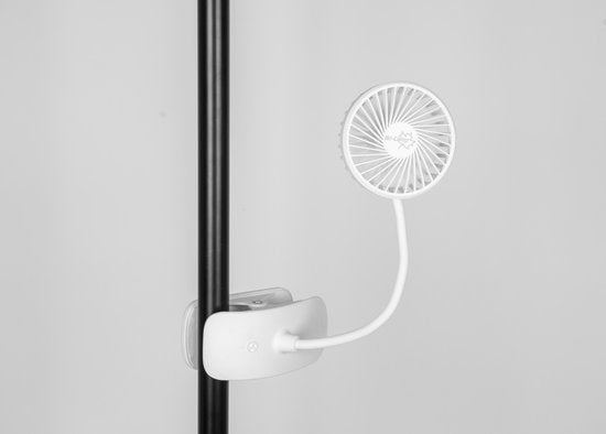 Bo-Camp - Tischventilator mit Klemme - Flex - Wiederaufladbar