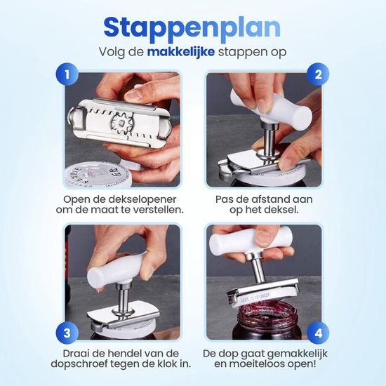 Techvavo® Topföffner - Handlicher Öffner für Töpfe - Ergonomischer Deckelöffner - Topföffner - Küchenwerkzeuge - Rheumahilfen