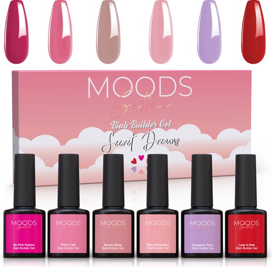 Moods Gellac BIAB - Builder in a Bottle - BIAB Nail Builder Gel - Secret Dreams - HEMA & TPO Frei
