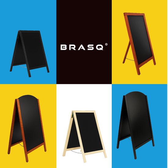 BRASQ Chalkboard Blank - 55x 85 CM - Chalkboard - Werbeschild - Bürgersteigschild - Einseitig - für Innen und Außen - Gastgewerbe