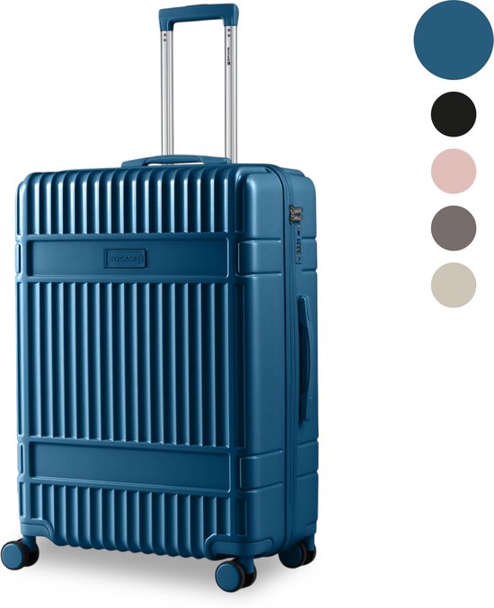 SKYCASES Handgepäck – Classic Heritage – Leichter Trolley – Langlebig – 36 l – TSA-Schloss – 55 x 39 x 20 cm – Handgepäck-Rollkoffer – Spinner-Räder – Dunkelblau