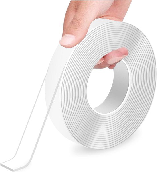 Doppelseitiges Klebeband extra stark - 6 Meter - 3cm breit - Wasserdicht und wiederverwendbar - Montage - Nano - Klebeband - DIY - Transparent