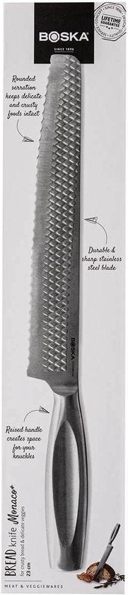 Boska Brotmesser Monaco+ - Ergonomisches Messer - Edelstahl - 23 cm
