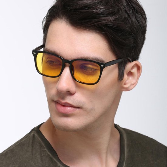VAIVE Nachtfahrbrille - Gelbe Gläser - Blaulichtfilter - Anti-Blend - Unisex
