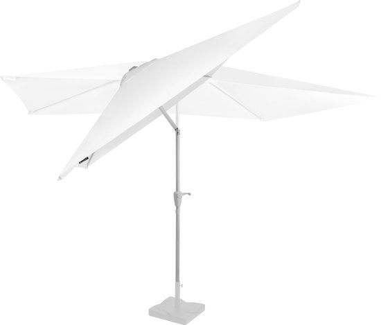 VONROC Premium Sonnenschirm Rapallo – Neigbar - UV-beständiges Tuch – 200 × 300 cm – Weiß
