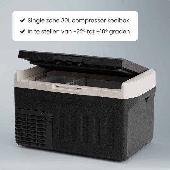 Auronic Electric Cool Box - Kompressor - 30L - 12V und 240 Volt - Campingkühlschrank - Frigobox Auto - Grün