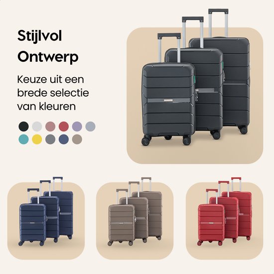 SKYCASES Urban Adventurer - Großer Reisekoffer - Zahlenschloss - 49x30x75cm - 110L - Reisekoffer mit Kofferschloss - Spinner-Räder - Anthrazit V2