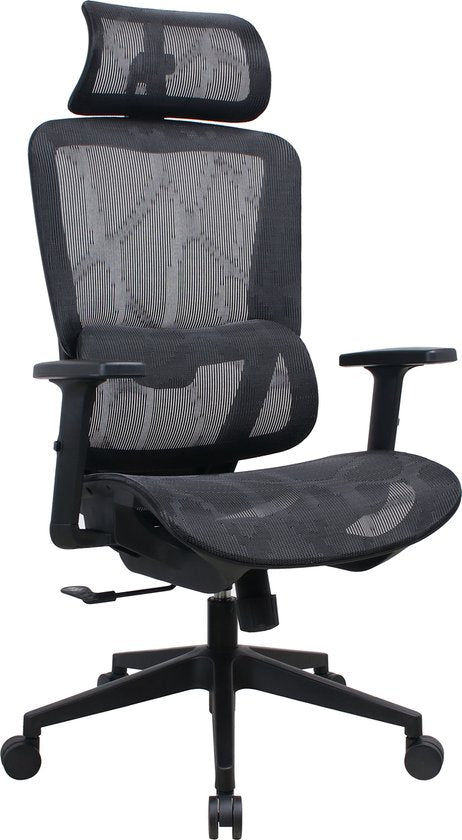 GAME HERO® Trader X1 Ergonomischer Bürostuhl - Bürostuhl für Erwachsene - 130KG - Schwarz