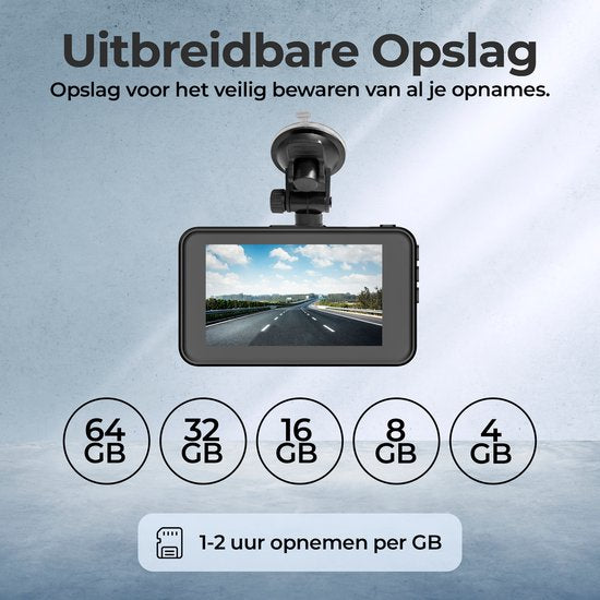 Denver Dashcam - Dashcam für Auto - Full HD - 120° Weitwinkel - Schleifenaufzeichnung - G-Sensor - CCT1650