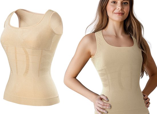 Milanoro - Figurkorrigierendes Unterhemd für Frauen - Schwarz - XL