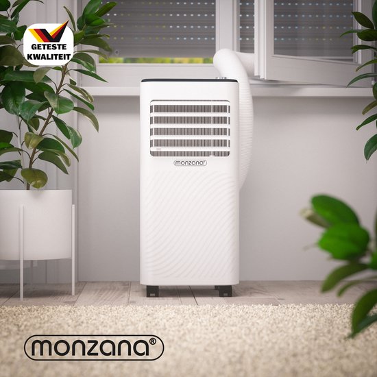 Monzana mobiles Klimagerät - 7000 BTU Fenster-Kit 20 bis 25m² wifi Timer - weiß