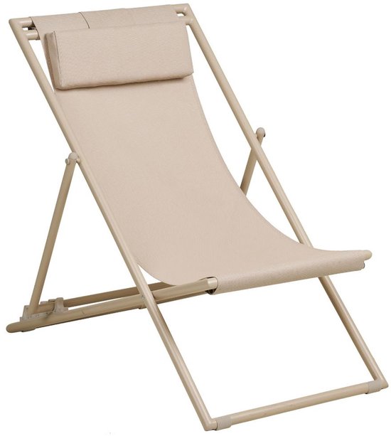 Cille Strandstuhl mit 4-fach verstellbarer Rückenlehne, taupe