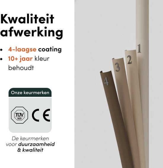 Nolt Deckenleuchte Beige - Deckenleuchte - 3x E27 Lampe - Industrial - Taupe - ⌀ 28cm
