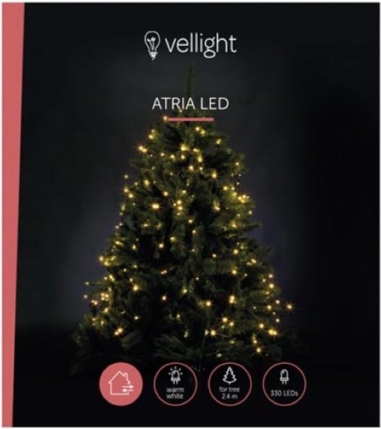 Vellight ATRIA Baummantel, Weihnachtsbaumbeleuchtung für Bäume bis 2,4 m, warmweiß, bezaubernd für drinnen und draußen