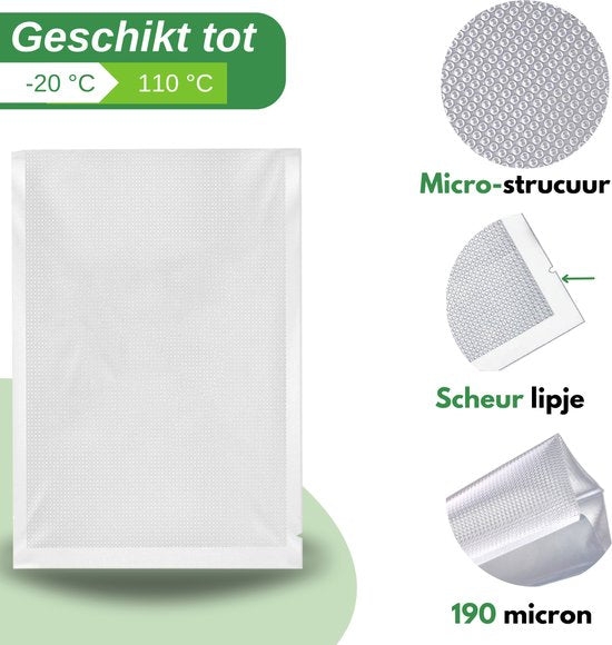 Vaive Vakuumbeutel Food 30 x 40 - 100 Stück - Vakuum- / Sous-Vide-Beutel - BPA frei