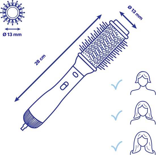 Babyliss BAB287TTE Keramik Titan Turmalin 13 mm - Haarbürste