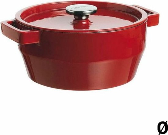 Pyrex Slowcook Kasserolle Oval - Gusseisen - 5,8 Liter - Rot