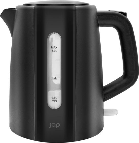 JAP Appliances Thermora Wasserkocher - 1,7 L - 1850–2200 W - Kalkfilter - Cool Touch - 360° Sockel - Schwarz