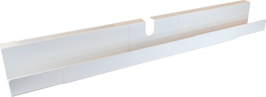 BRASQ Kabelwanne für Schreibtisch – 79-150 cm – Kabelmanagement – Unter Tisch - Weiß