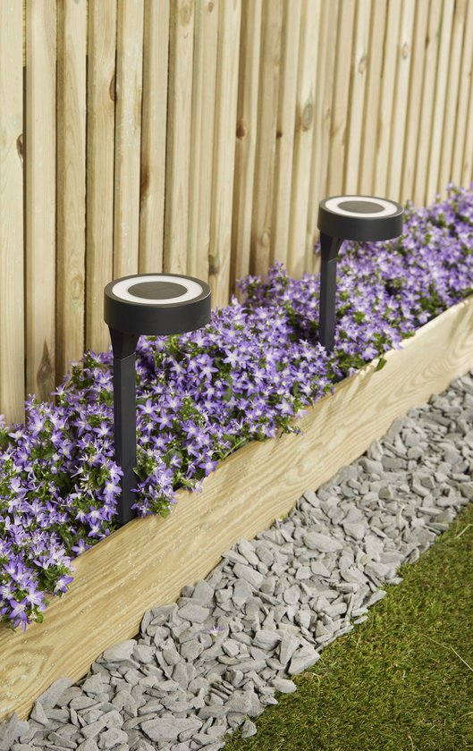 Luxform AYR Orange Solar Gartenleuchten - 2 Stück - LED - Schwarz