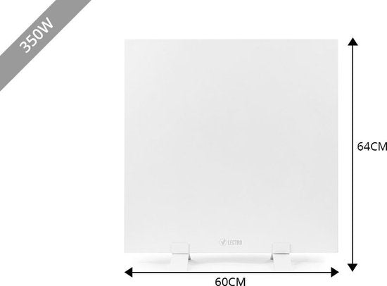 Vlectro - Schlankes Infrarot-Heizpaneel mit einstellbarem Timer - 350 W
