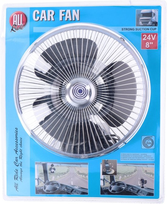 All Ride Truck Fan 24V - Kleiner Ventilator mit Saugnapf - Lkw-Zubehör