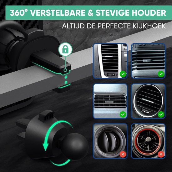 Serve 2in1 Bluetooth FM Transmitter & Telefonhalterung Auto - Car Kit für Musik - Telefonhalterungen Autozubehör - Lüftungshalterung