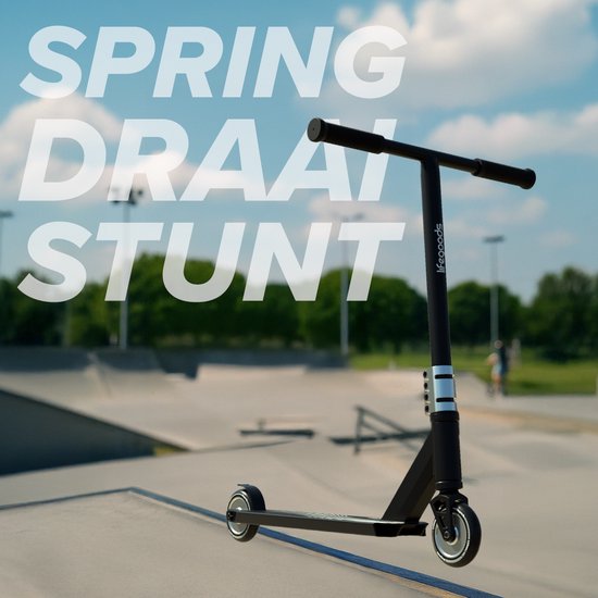 LifeGoods Stuntstep Pro X - T-Bar - HIC - Jungen/Mädchen - 110mm - 100KG - Schwarz