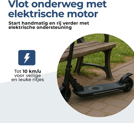 Denver Elektro-Scooter für Kinder - 10km/h - Kinder-Scooter - LED-Lichter - 6km Reichweite - SCK5500B