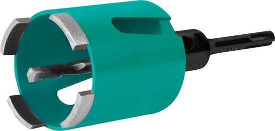 VONROC Diamant-Kastenbohrer SDS-Plus - 68mm - Universal - Inkl. Diamantbohrkrone, Zentrierbohrer, Extrusionsstift und SDS-plus Adapter