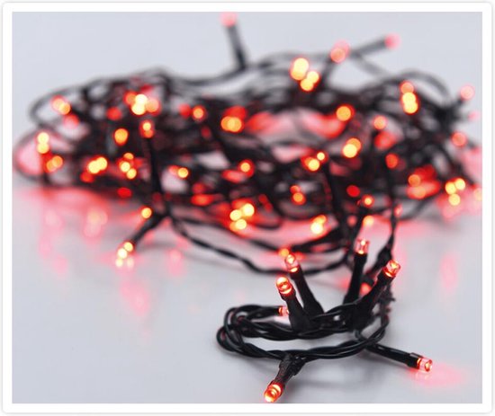 Weihnachtsbeleuchtung 320 LEDs – 24 m – rot – Timer – Lichtfunktionen – Speicher – Außen – Innen