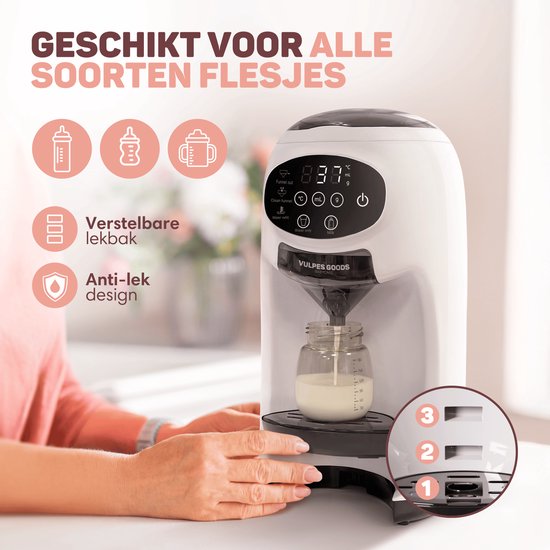Vulpes Goods® BabyCare - Babyflaschenautomat - Baby Formula Maker PRO - Flaschenfütterungsgerät - Automatische Flaschenmaschine - Babymilchmaschine - Inkl.