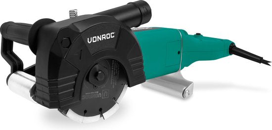 VONROC PRO Graben- Wandfräse - 2400W -150MM - 3-in-1 Klinge. - Inkl. Staubsauger-Adapter