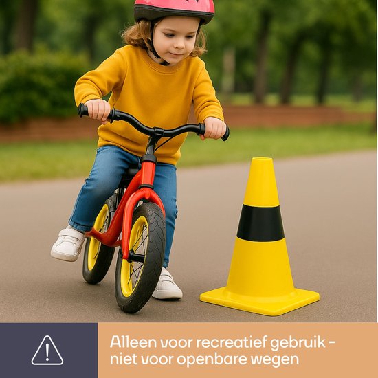 Perel Absperrkegel, zur Abgrenzung von Bereichen, schwarz/gelb, für den Freizeitbereich, 30 cm