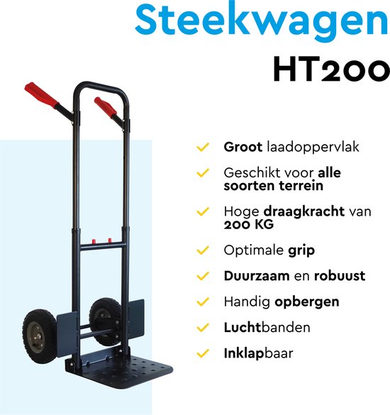 BRASQ Trolley - 200KG Kapazität - Transportwagen - Transporthilfe - Zusammenklappbar