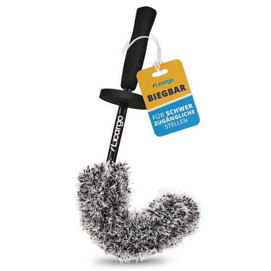 LICARGO® flexible Mikrofaser-Radbürste - Flexibler Bürstenkopf für schwer zugängliche Stellen - Mikrofaser-Radbürste für Alufelgen - Autoradbürste - Flexible Felgenreinigungsbürste