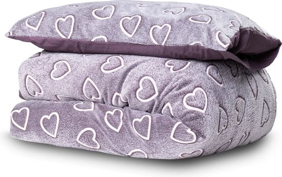 Sleeptime Bettbezug Glow in the dark Hearts Pink 140 x 200/220 cm
