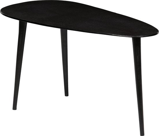 WOOOD Dreieckiger Beistelltisch - Metall - Schwarz Nickel - 49x89x49 - 2er Set