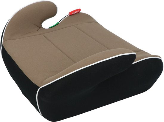 Carkids I-Size Sitzerhöhung Sam – Entspricht der Norm I-Size R-129 – Für Kinder von 125–150 cm – Abnehmbarer und waschbarer Bezug – Flexible Montage – Taupe/Schwarz