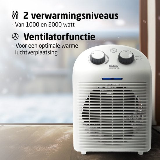 Fakir Trend HL 100 Elektroherd - Heizung mit Gebläse - Weiß/Grau