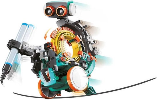 Lernroboter, 5-in-1-Baukasten, Roboter, Programmieren lernen, MINT-Bauspielzeug, Grundlagen des Programmierens lernen, ohne Computer oder App