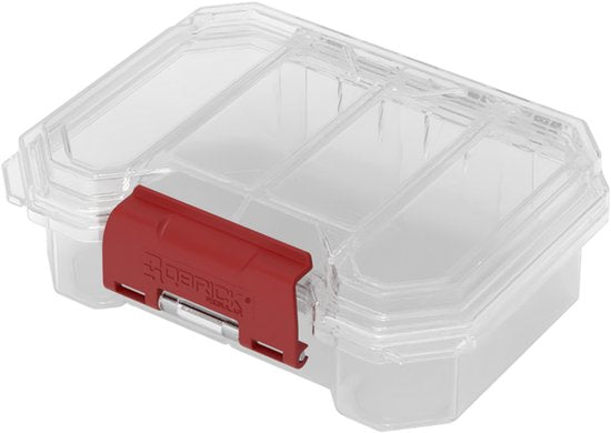 QBRICK SYSTEM Organizer Compact Set 1 B – 4-teilig – Sortimentsboxen mit Facheinteilung – Transparent