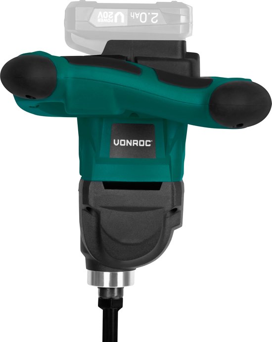 VONROC Accu Farb-/Zementmischer - VPower 20V - Ohne Akku & Ladegerät - Inkl. Rührer 600mm, Ø120mm