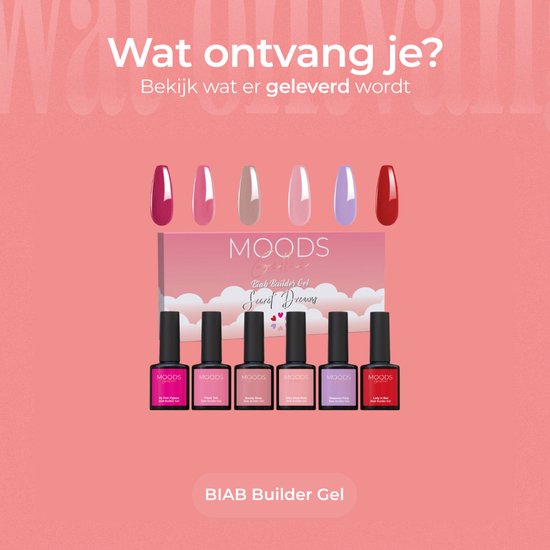 Moods Gellac BIAB - Builder in a Bottle - BIAB Nail Builder Gel - Secret Dreams - HEMA & TPO Frei