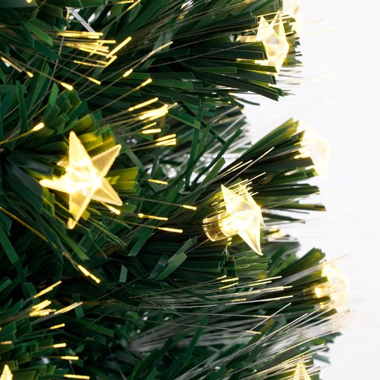 Luca Lighting Mercury Künstlicher Weihnachtsbaum mit faseroptischer LED-Beleuchtung - H150 x Ø65 cm - Grün